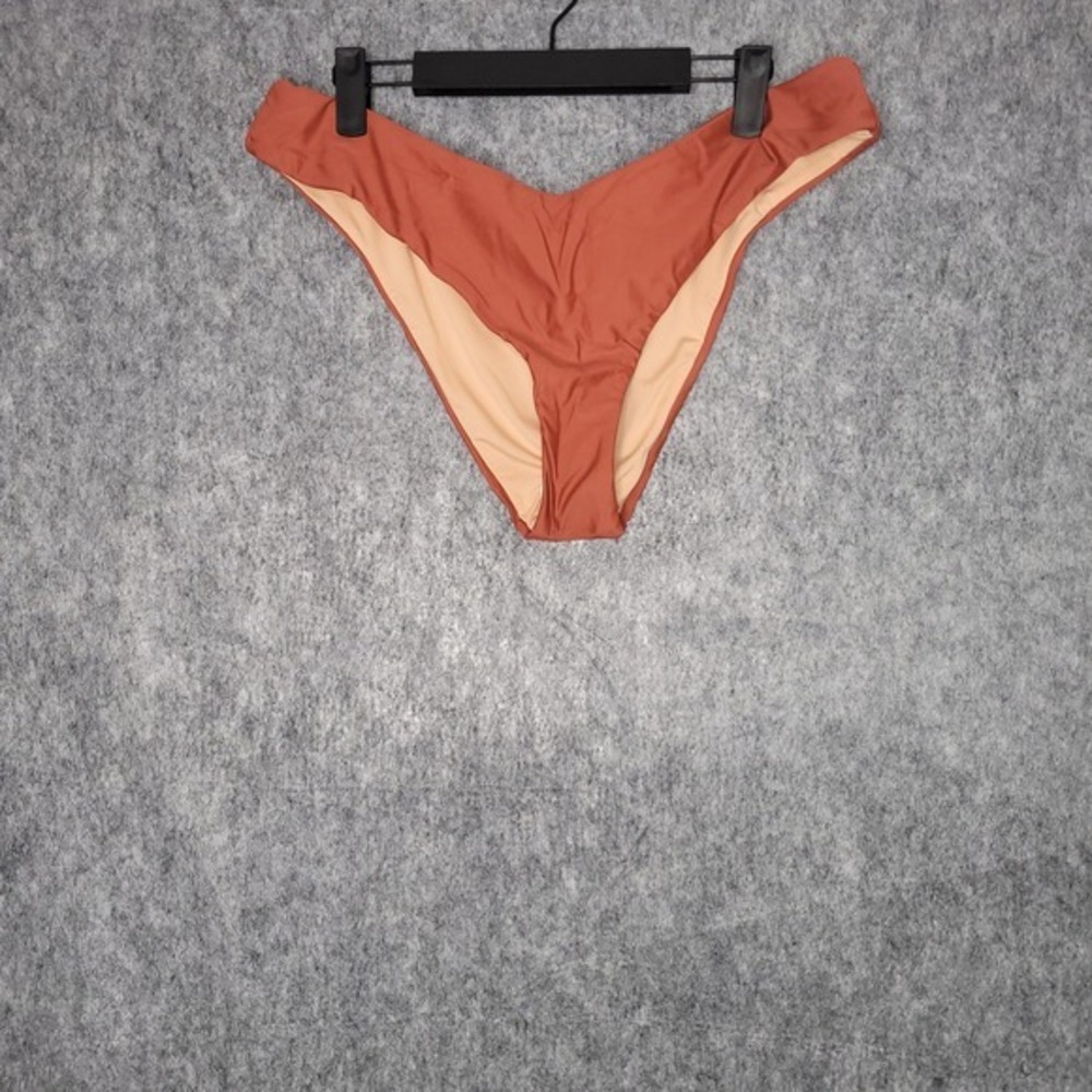 New J.Crew Curved-Waist Cheeky Bikini Bottom Womens XL Brown Swim BC125 Solid - Picture 1 of 6